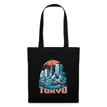 IKONISCHE SEHENSWÜRDIGKEITEN VON TOKIO STADTBILD, JAPAN - Stoffbeutel - Schwarz - Vorne