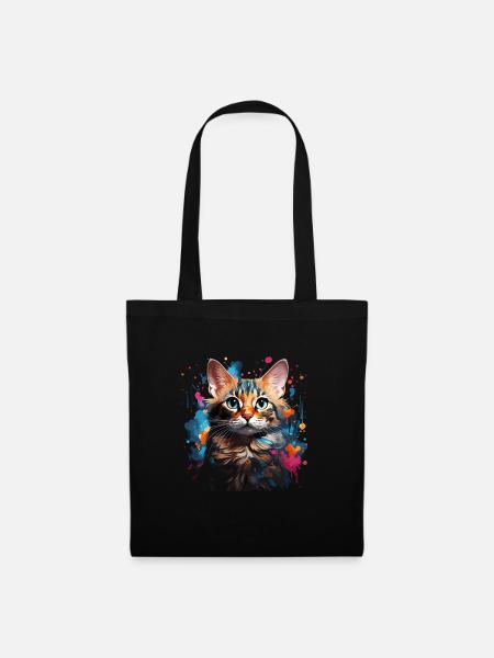 Bengal Katze - Stoffbeutel - Schwarz