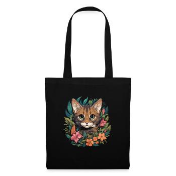 Chat du Bengale - Sac en tissu - noir - Devant