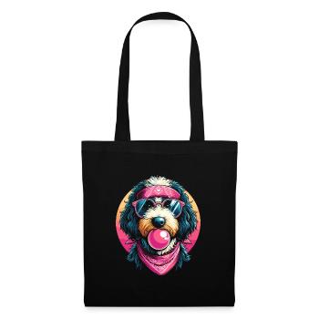 Bernedoodle Chien - Sac en tissu - noir - Devant