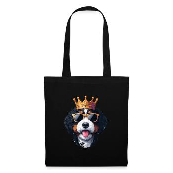 Couronne de chien Bernedoodle - Sac en tissu - noir - Devant