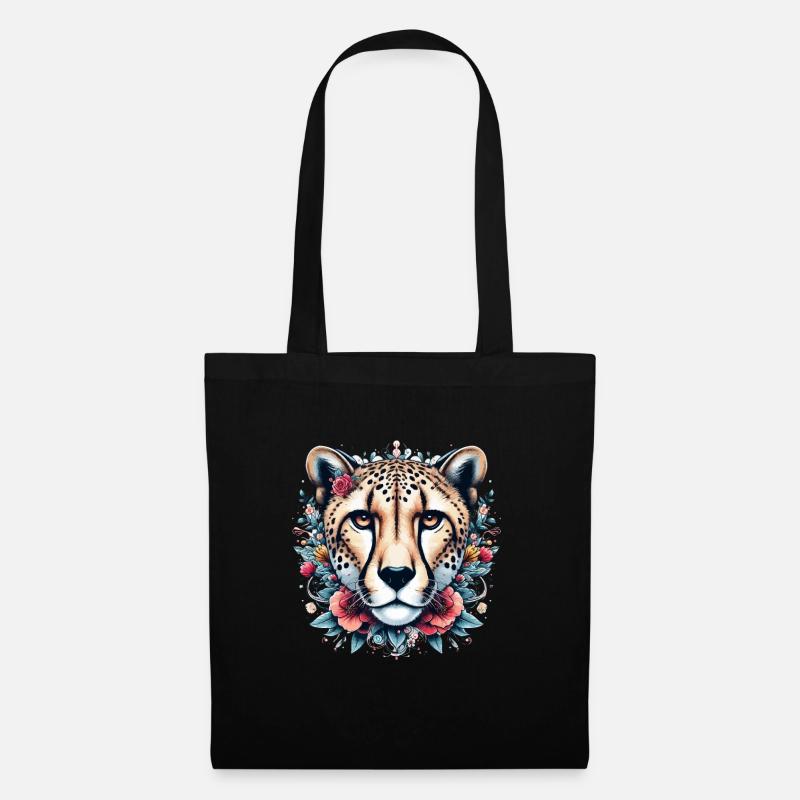 Cheetah Gepard - Stoffbeutel - Schwarz