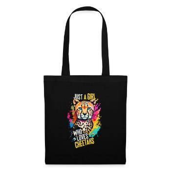 Juste une fille qui aime les guépards Gepard - Sac en tissu - noir - Devant
