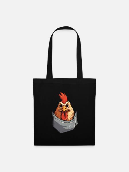 Chicken In Pocket - Stoffbeutel - Schwarz