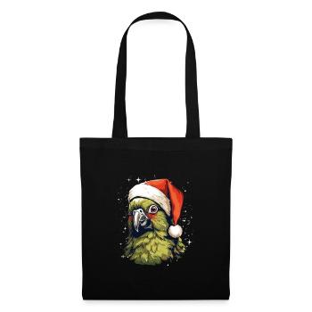 Budgie Parakeet Christmas Santa Hat - Tote Bag - black - Front