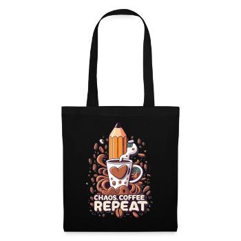 Le cycle créatif - Chaos Coffee Repeat - Sac en tissu - noir - Devant