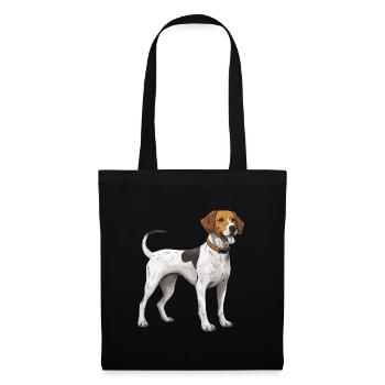 Beagle Hund - Stoffbeutel - Schwarz - Vorne