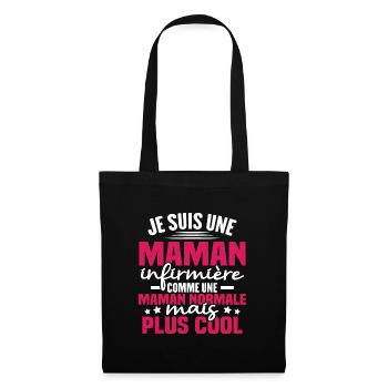 Je suis une maman infirmière - Sac en tissu - noir - Devant