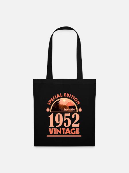 Septembre 1952 né Gift Special Editition - Sac en tissu - noir