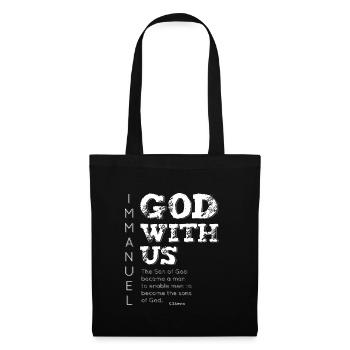 Immanuel, God with us true christmas meaning - Tote Bag - black - Front