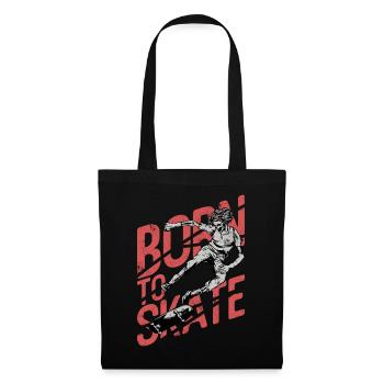 NÉ SKATE BOARDER SK8 LONGBOARDER MOTIFS DE PATINAGE - Sac en tissu - noir - Devant