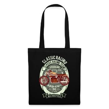 COURSE CAFERACER CAFE RACER MOTO MOTIF VINTAGE - Sac en tissu - noir - Devant