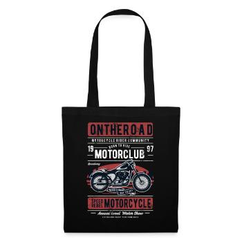 MC MOTORRAD CLUB RETRO VINTAGE CHOPPER RIDE MOTIVE - Stoffbeutel - Schwarz - Vorne