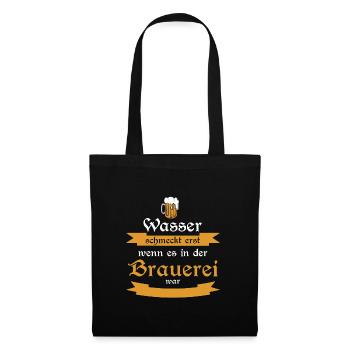 Malle Mallorca Party lustiger Spruch - Stoffbeutel - Schwarz - Vorne