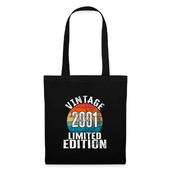 Year of birth 2001 Vintage Limited Edition Retro - Tote Bag - black - Front
