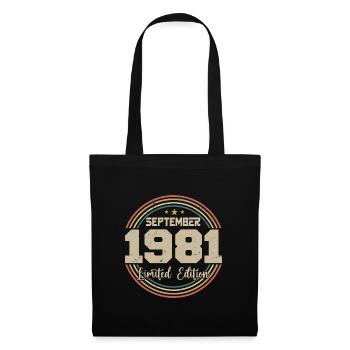 September 1981 September Birthday Gift 1981 - Tote Bag - black - Front