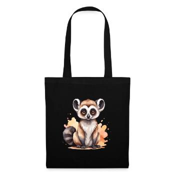 Lemur Cool Cool Madagaskar - Stoffbeutel - Schwarz - Vorne