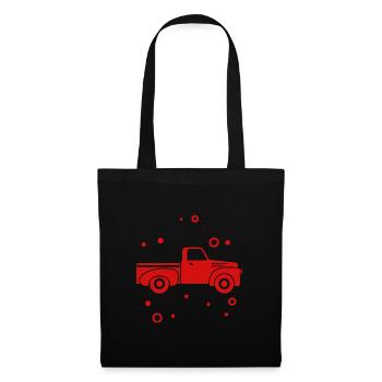 Auto - Pick Up - Oldtimer - Nostalgisch - Stoffbeutel - Schwarz - Vorne