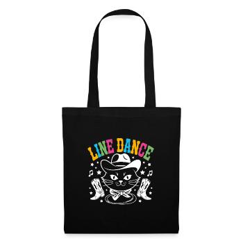 I love my cat and line dancing - Tote Bag - black - Front