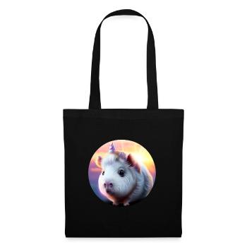 Licorne cochon d’Inde - Sac en tissu - noir - Devant