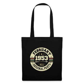 Février 1953 Vintage Cadeau d’anniversaire 1953 - Sac en tissu - noir - Devant