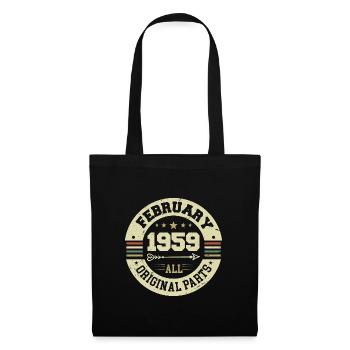 Février 1959 Vintage Cadeau d’anniversaire 1959 - Sac en tissu - noir - Devant