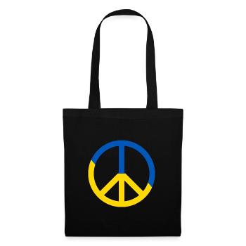 Paix Symbole de paix Signe de paix Ukrainien - Sac en tissu - noir - Devant
