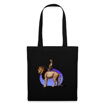 Suricate royal - Sac en tissu - noir - Devant