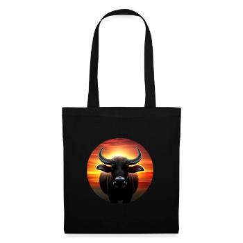 Water buffalo in the sunset - Tote Bag - black - Front