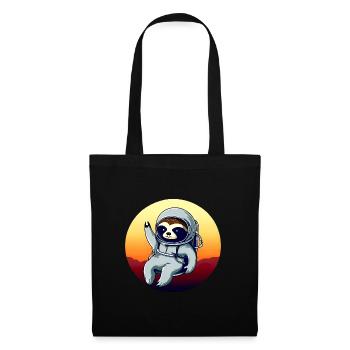 Lazyer in space at sunset - Tote Bag - black - Front