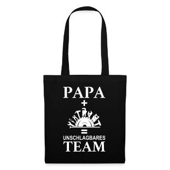 Papa Handwerker Geschenk - Stoffbeutel - Schwarz - Vorne