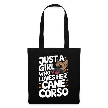Cane Corso Chien - Sac en tissu - noir - Devant