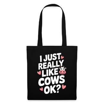 Éleveur de vaches Ferme Éleveur de vaches - Sac en tissu - noir - Devant