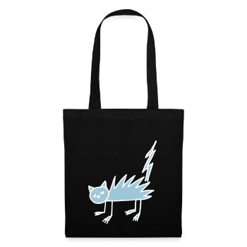Cat Halloween Zombie Undead Lightning Gift Funny - Tote Bag - black - Front
