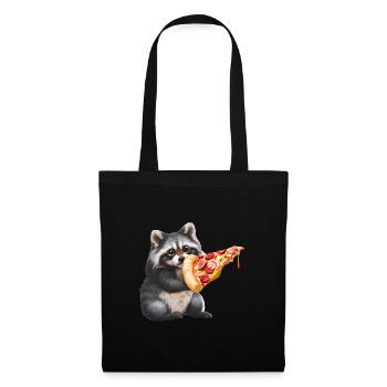 Raton laveur amateur de pizza - Sac en tissu - noir - Devant
