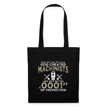 Maschinist, weil Ingenieure Helden zu Geschenk brauchen - Stoffbeutel - Schwarz - Vorne