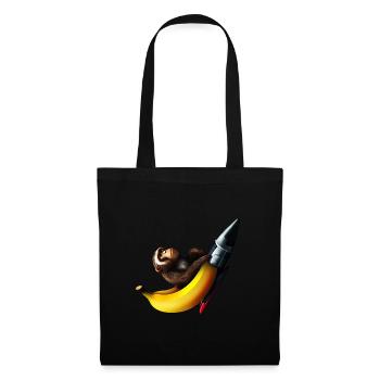 Rocket Banana Monkey Astronaut - Tote Bag - black - Front