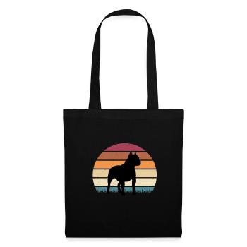 American Staffordshire Terrier Vintage Premium - Tote Bag - black - Front