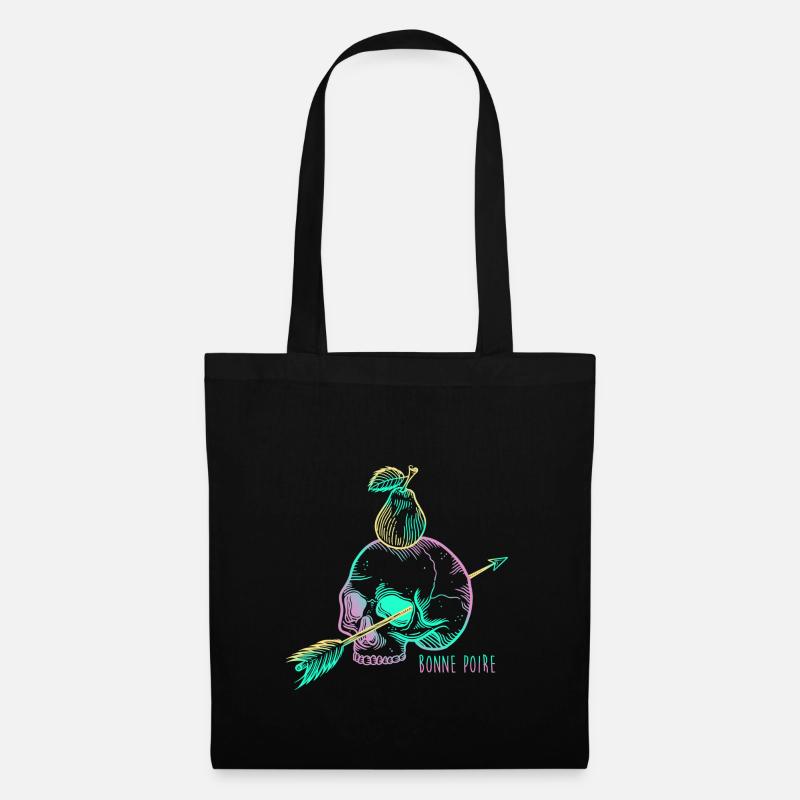 Purple Skull pear - Tote Bag - black