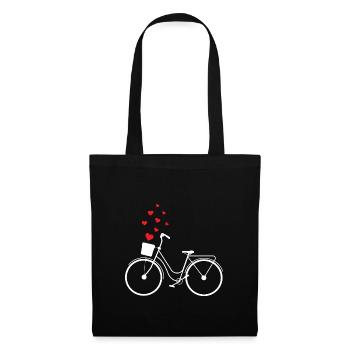 Vélo Vélo Cadeau Hommes Femmes Bikers Saint Valentin - Sac en tissu - noir - Devant