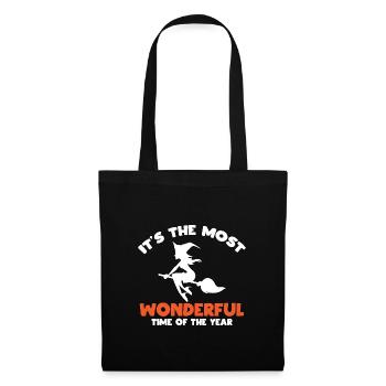 Most Wonderful Time Of Year Witch Halloween Gift - Tote Bag - black - Front