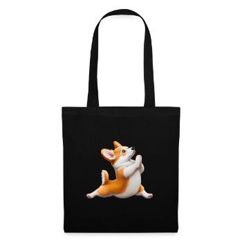 Corgi dog in yoga pose - Tote Bag - black - Front