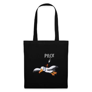 Pilot flies airplane crash pilot - Tote Bag - black - Front