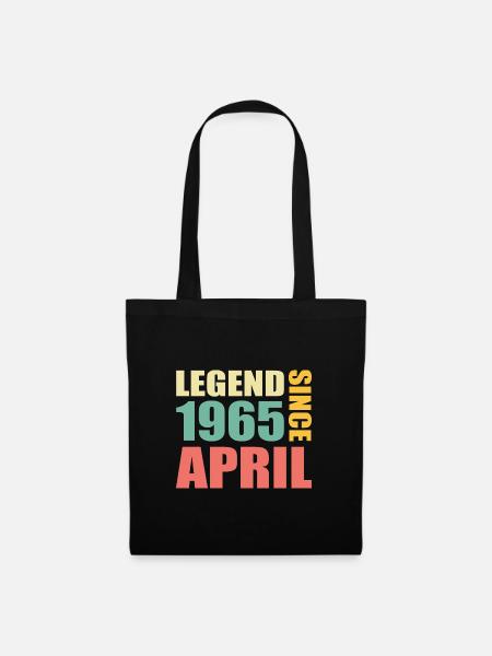 58e anniversaire Avril Né en 1965 Idée cadeau - Sac en tissu - noir