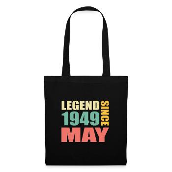 74e anniversaire mai millésime 1949 Idée cadeau - Sac en tissu - noir - Devant