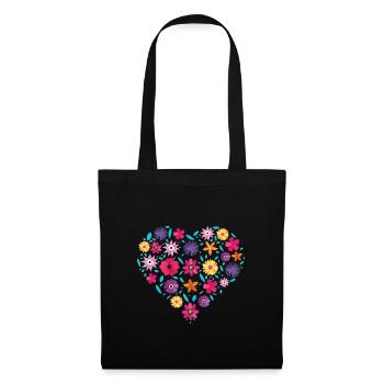 Fleuriste Bouquet de Fleurs Arrangement Profession Cadeau - Sac en tissu - noir - Devant