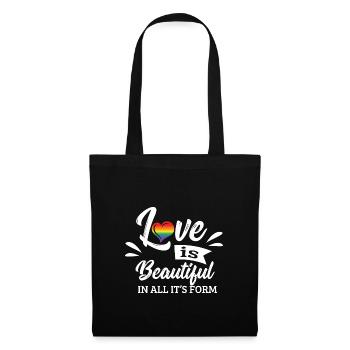 Gay Pride Schwul Lesbisch LGBT LGBTQ Geschenk - Stoffbeutel - Schwarz - Vorne