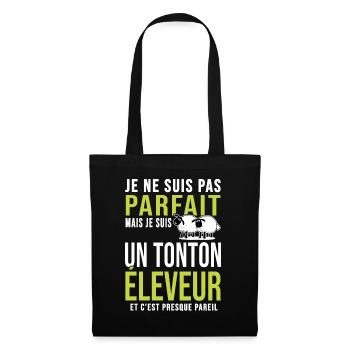 pas parfait tonton oncle éleveur brebis mouton - Sac en tissu - noir - Devant