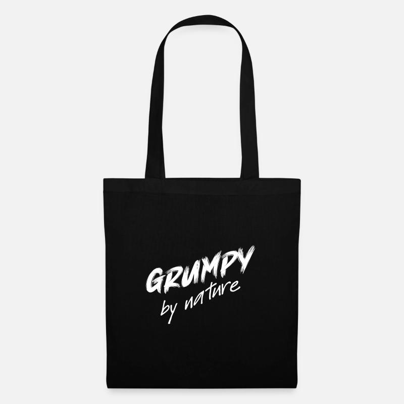 Grumpy by nature, grumpy, bad-tempered - Tote Bag - black