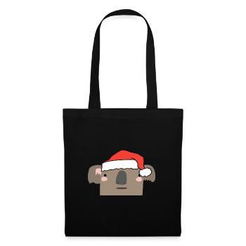 Koala de Noël - Sac en tissu - noir - Devant